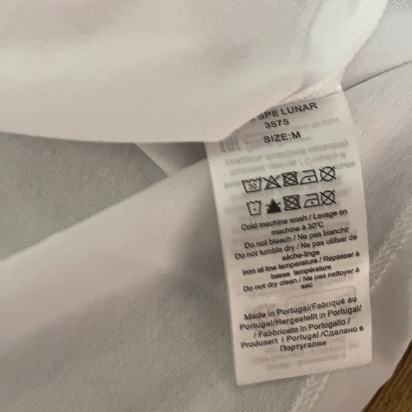 Ganni White T-Shirt With Blue Graphic size Medium - Picture 4 of 5